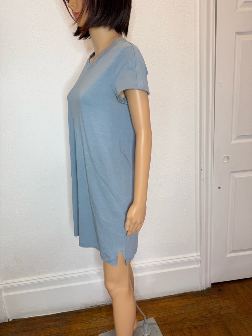 Lululemon Women's Day Tripper Short Sleeve Dress Pima Cotton Size 2 Blue - Picture 3 of 10
